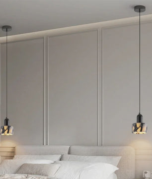 Luxe Marmeren Hanglamp - Verstelbare Snoer - Sfeervolle Verlichting voor Woonkamer & Slaapkamer