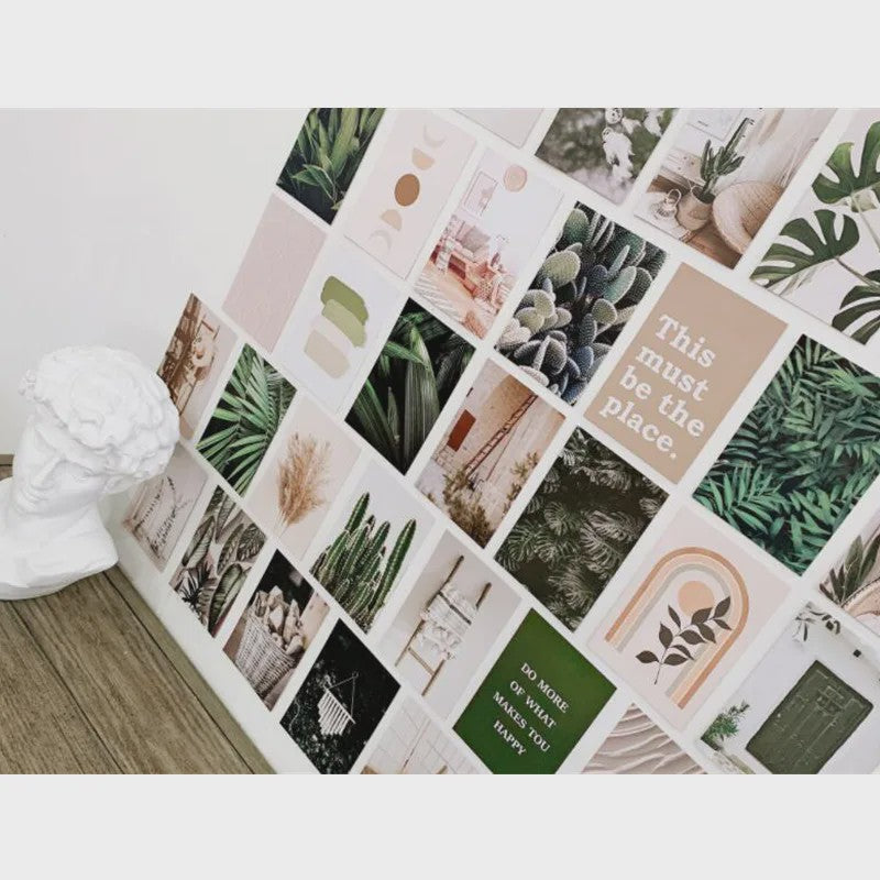 50 Stuks Esthetische Botanische Muurdecoratie Set: Planten, Bloemen, Vlinders & Paddenstoelen Posters