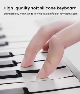 Draagbare Oprolbare Piano 88 Toetsen - Flexibel Silicone Keyboard voor Thuis Oefenen