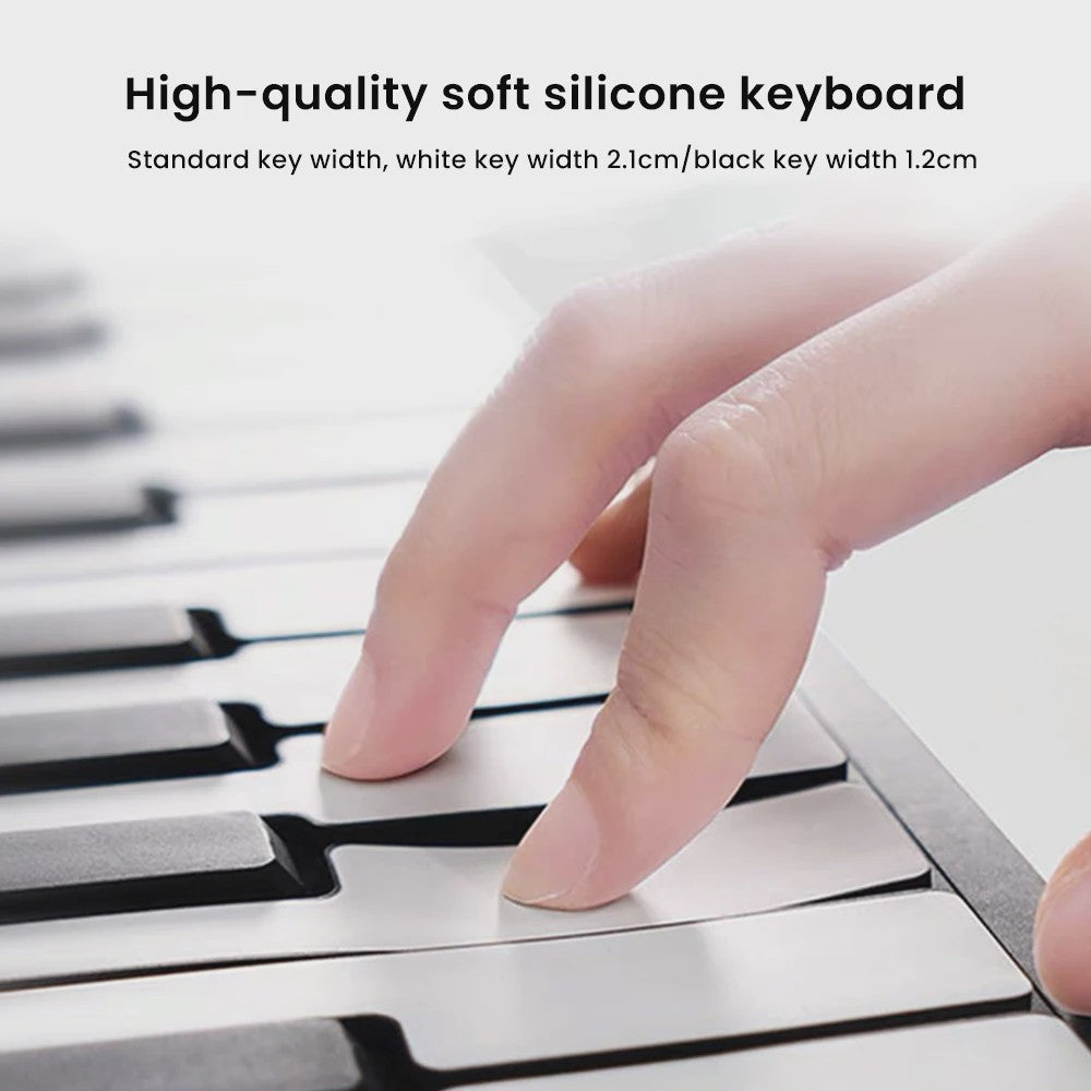 Draagbare Oprolbare Piano 88 Toetsen - Flexibel Silicone Keyboard voor Thuis Oefenen