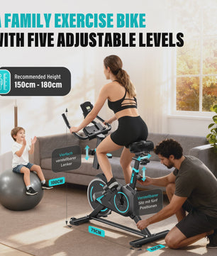 Indoor Spinning Fiets met App Connectie & LCD Display - Ultra Stil & Verstelbare Weerstand