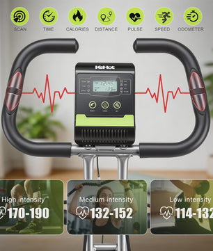 Kehot Opvouwbare Hometrainer met Bluetooth, Hartslagsensor & LCD - Max 145KG