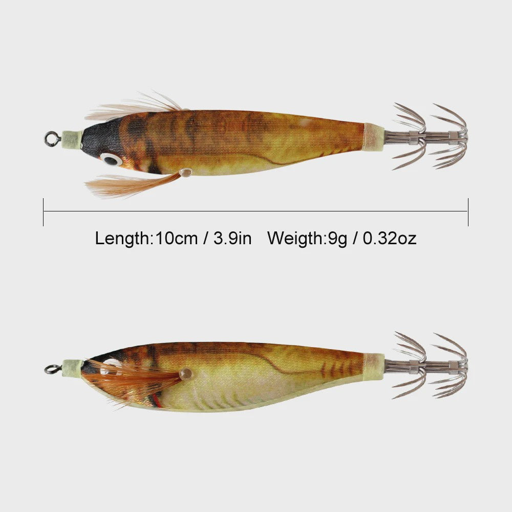 14-delige Set Vis Lures: Luminous Octopus & Inktvis Jigs met Dubbele Haken