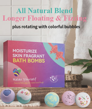 Luxe Badbom Geschenkset - 12 Handgemaakte Natuurlijke Aromatherapie Bruisballen