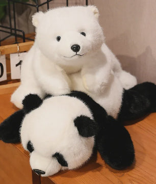 Kawaii Pluche Kussen Dieren - Panda, Bruine Beer & IJsbeer - Knuffel Decoratie