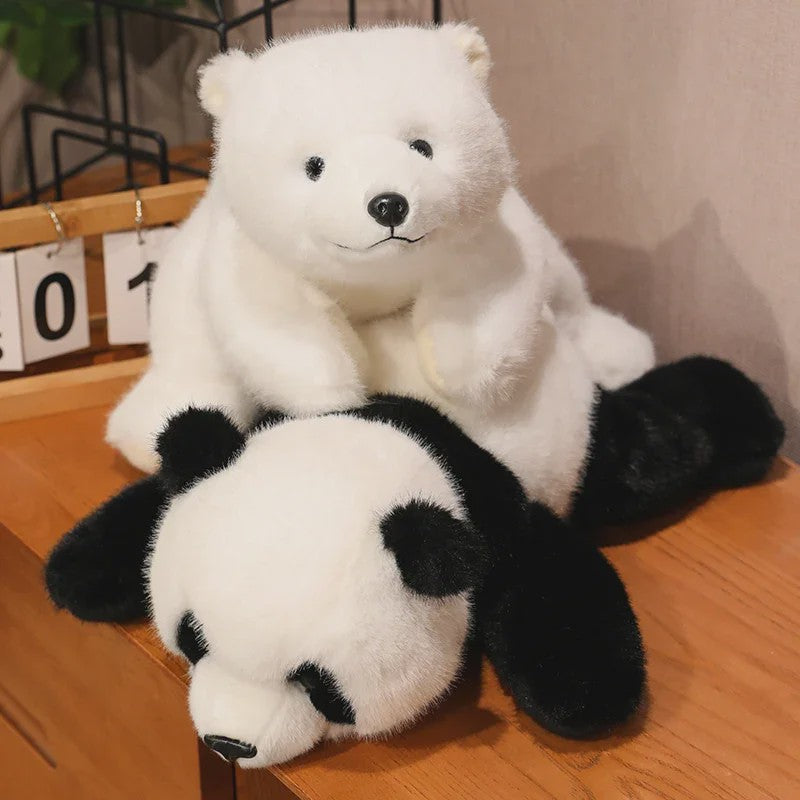 Kawaii Pluche Kussen Dieren - Panda, Bruine Beer & IJsbeer - Knuffel Decoratie