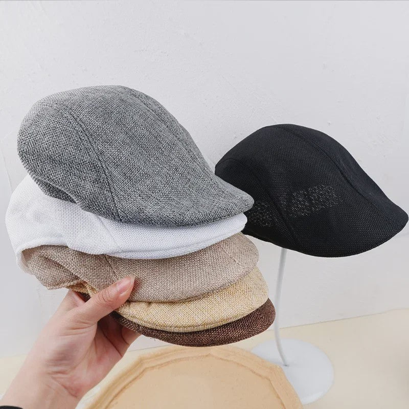 Stijlvolle Britse Baret Pet voor Heren - Retro Painter Cap voor Lente & Zomer