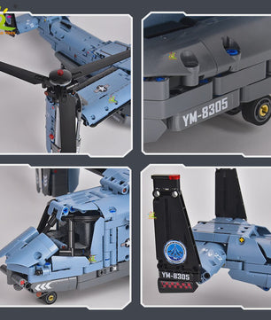Bouwset V-22 Tiltrotor Vliegtuig & Helikopter - 1389 Stukjes Militair Model