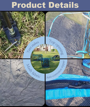 4-in-1 Draagbare Mesh Kattenren met Tunnel - Indoor/Outdoor Speelhuis voor Katten en Kleine Dieren