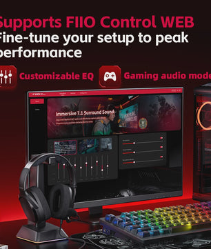 FIIO FG3 HIFI Gaming Headset: Virtueel 7.1 Surround Sound, Dual Drivers & ENC Microfoon