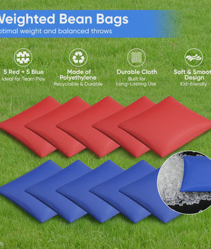 Draagbare Cornhole Toss Set - Outdoor Spel met 8 Bean Bags & Draagtas (3 x 2 Ft)