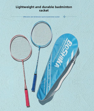 Duurzame Badminton Rackets Set - Iron Alloy Frame, Ideaal voor Beginners & Fitness