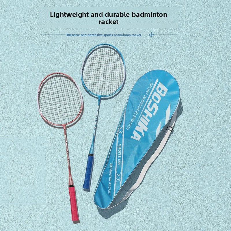 Duurzame Badminton Rackets Set - Iron Alloy Frame, Ideaal voor Beginners & Fitness