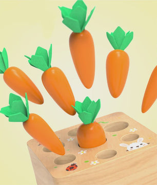 Houten Montessori Wortel Puzzel - Educatief Speelgoed voor Baby's en Kinderen