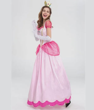 Prinsessenjurk Peach - Dameskostuum voor Feestjes, Carnaval & Cosplay