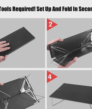 Ultralichte Aluminium Klaptafel voor Buiten - Compact & Draagbaar voor Camping, Picnic & BBQ