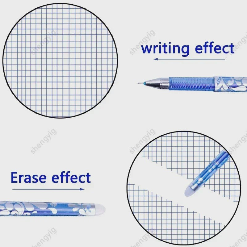 Set van 25 Kawaii Uitwisbare Gelpennen - Vloeiend Schrijven en Wissen voor School & Kantoor