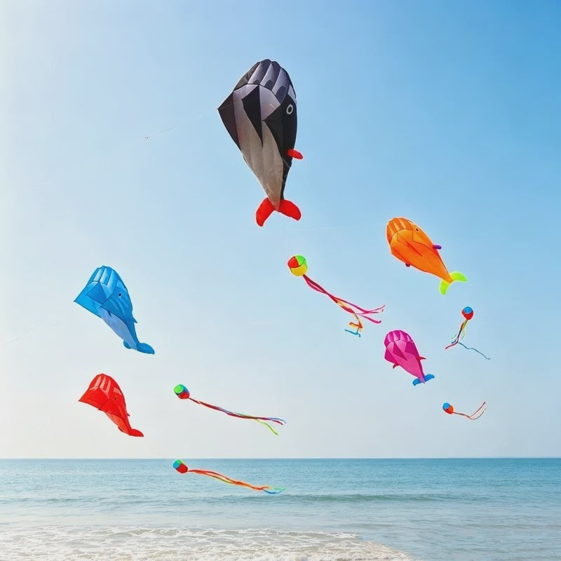 Grote Vlieger Dolfijn - Duurzaam Nylon Vliegplezier voor Volwassenen en Kinderen