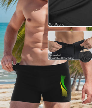 Heren Zwembroek Boxershorts met Snelle Droogtijd en Modieuze Print