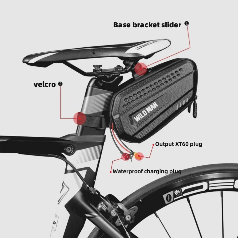 Waterproof E-bike Batterij Pack 36V/48V 10Ah/12Ah Li-ion met 2A Snellader
