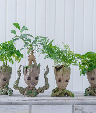 Groot Plantenpot & Decoratief Figuur - Leuke Woondecoratie
