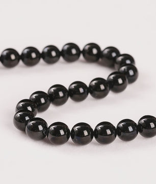 Natuurlijke Zwarte Toermalijn Kralen Rond Losse Spacer Edelsteen - 4-12mm voor Sieraden Maken