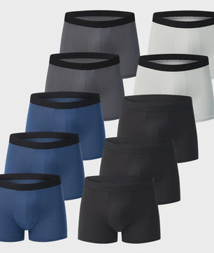 Set van 10 Heren Boxershorts - Klassiek, Comfortabel & Ademend - Diverse Kleuren
