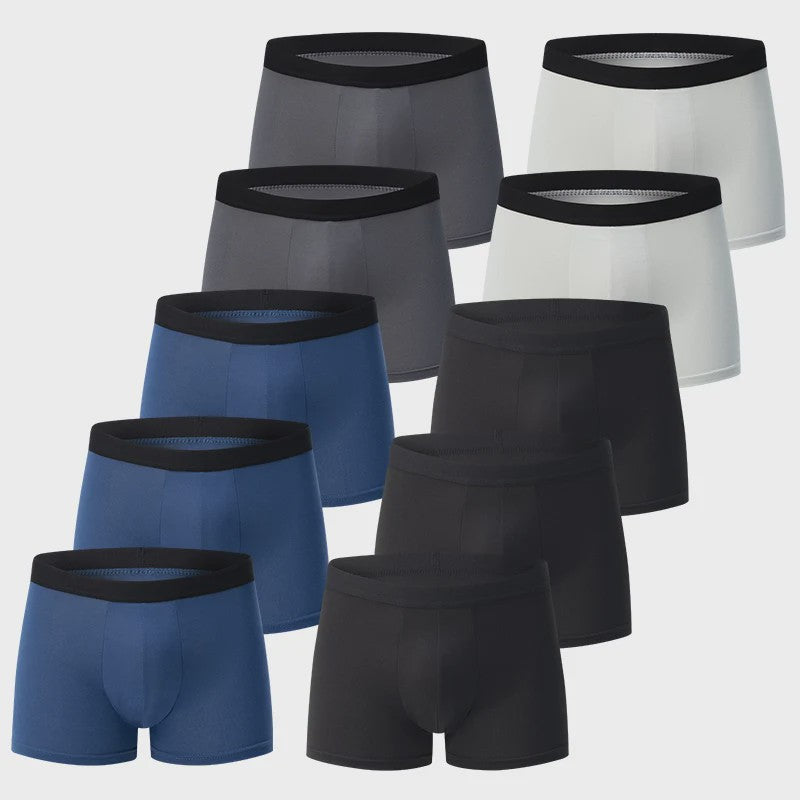 Set van 10 Heren Boxershorts - Klassiek, Comfortabel & Ademend - Diverse Kleuren