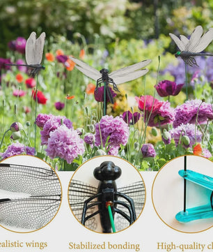 12x Libellen Decoratie voor Tuin & Buiten - Vliegwerend & Decoratief