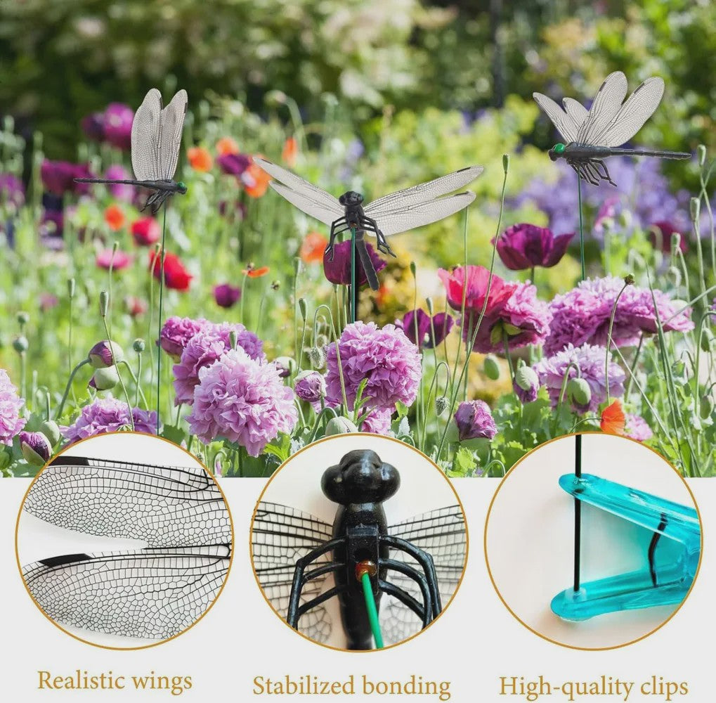 12x Libellen Decoratie voor Tuin & Buiten - Vliegwerend & Decoratief