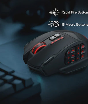 E-YOOSO X-33 Gaming Muis: Dual Mode (2.4G Draadloos/Bedraad), 16000 DPI, 16 Programmeerbare Knoppen & RGB