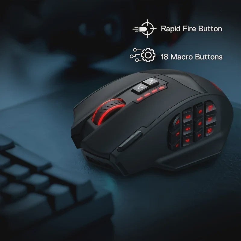 E-YOOSO X-33 Gaming Muis: Dual Mode (2.4G Draadloos/Bedraad), 16000 DPI, 16 Programmeerbare Knoppen & RGB