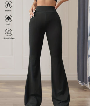 Dames Flare Broek Hoge Taille Zwart - Stijlvol & Comfortabel