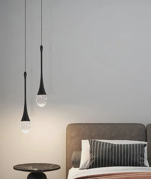 Moderne Druppel Kristal Hanglamp met Bubbel Effect - Sfeervolle Verlichting voor Keuken, Eettafel en Woonkamer