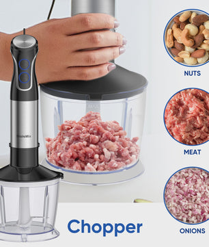 BioloMix 5-in-1 Staafmixer: Krachtige 1500W Blender voor Smoothies, Soepen en Babyvoeding
