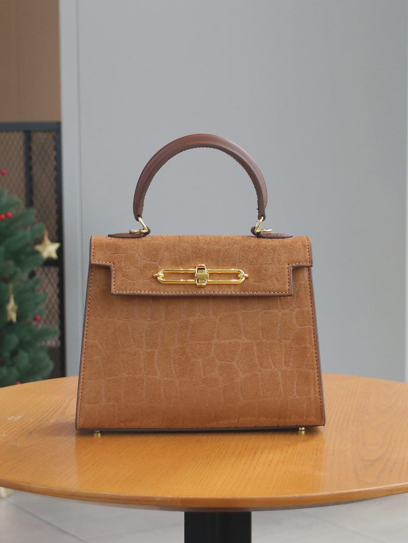 Chique Dames Handtas met Crocoprint - Stijlvol & Praktisch voor Werk