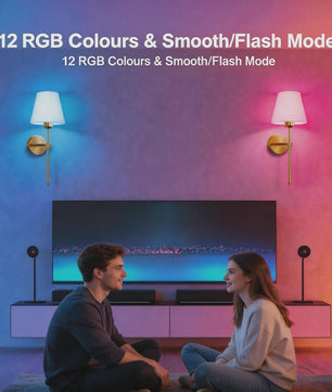 Draadloze Wandlamp met Afneembare Batterijlamp en Afstandsbediening - 15 Kleuren