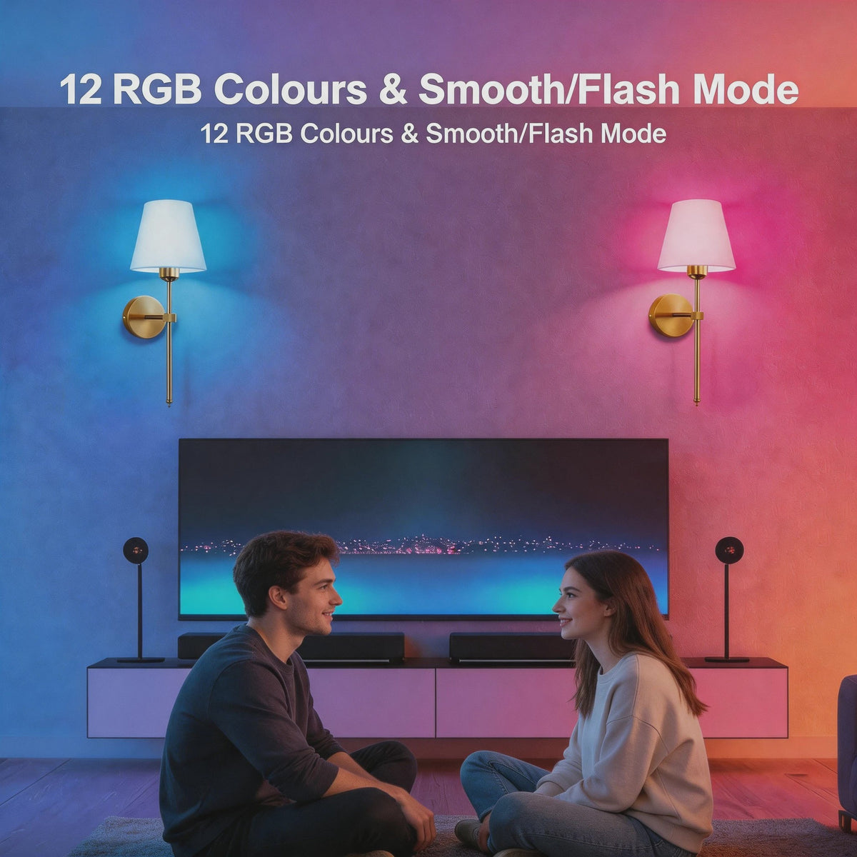 Draadloze Wandlamp met Afneembare Batterijlamp en Afstandsbediening - 15 Kleuren