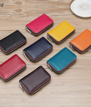 Luxe Lederen Pasjeshouder Portemonnee met RFID - Accordion Design - Heren & Dames