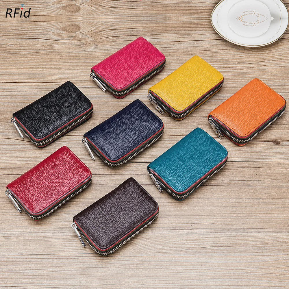 Luxe Lederen Pasjeshouder Portemonnee met RFID - Accordion Design - Heren & Dames