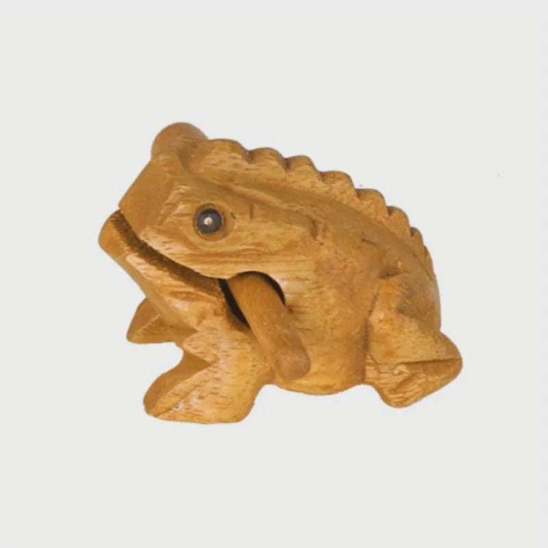 Handgesneden Houten Kikker - Uniek Thailand Souvenir & Creatief Geluidsspeeltje