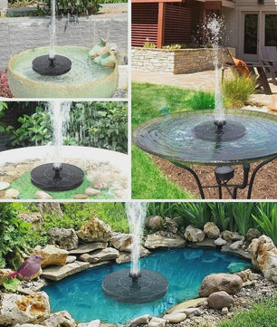 Zonne-energie drijvende fonteinpomp - 13/16/18cm - Ideaal voor vogelbad, vijver & tuin