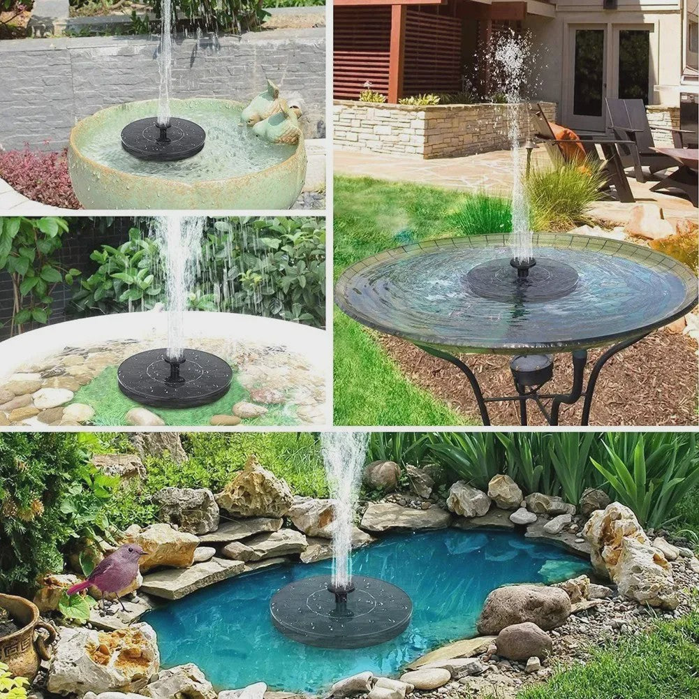 Zonne-energie drijvende fonteinpomp - 13/16/18cm - Ideaal voor vogelbad, vijver & tuin