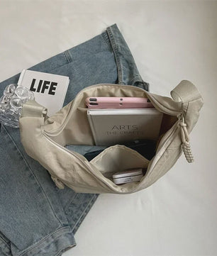 Trendy Dames Schoudertas van Zacht Materiaal - Casual Hobo Crossbody Tas