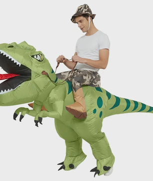Opblaasbaar T-Rex Dinosaurus Kostuum - Rijd op een T-Rex! Perfect voor Kinderen & Volwassenen - Verjaardagscadeau