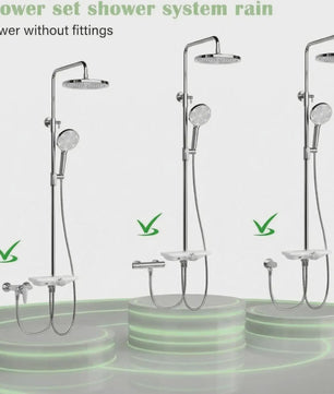 Thermostatische Douchekraan met Regendouche en Handdouche - Badkamer Douchesysteem