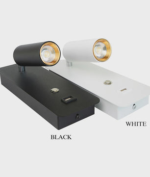 Moderne LED Wandlamp 7W met USB-poort en Schakelaar - Scandinavisch Design voor Slaapkamer & Woonkamer