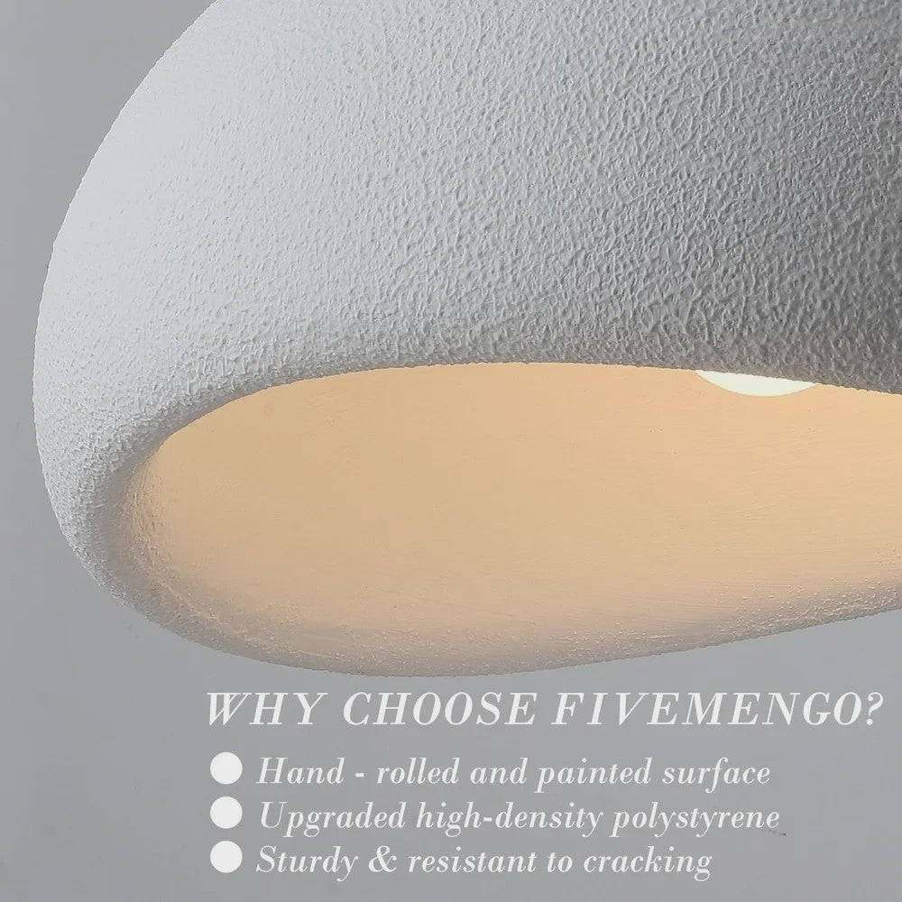 Japandi Wabi Sabi Hanglamp Wit - Stijlvolle Plafondlamp voor Woonkamer & Slaapkamer (30/50cm)