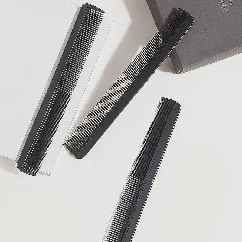 5x Carbon Fiber Kapperskam - Brede Tanden voor Styling & Hittebestendig