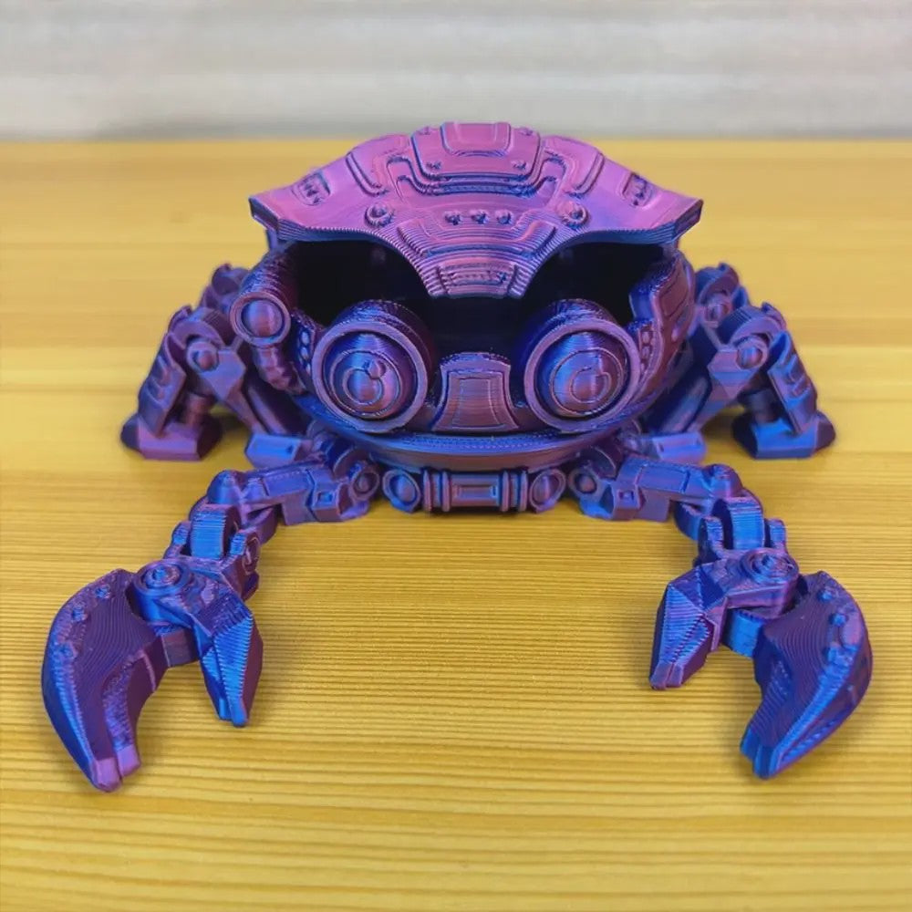 3D Geprinte Mechanische Krab - Beweegbaar Model Speelgoed